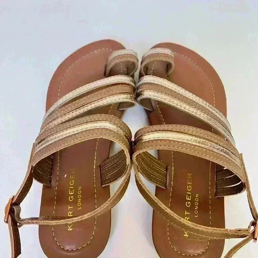 NEW! Kurt Geiger London Leather Mini Deliah Sandals